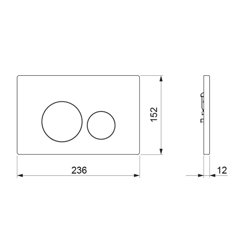 Abacus ISO Stainless Steel Flush Plate