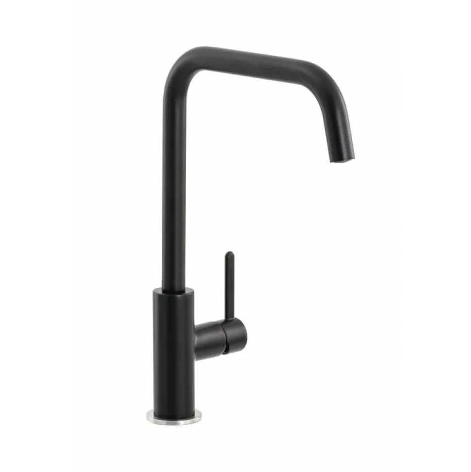 Abode Althia Single Lever Mono Kitchen Mixer - Matt Black