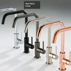 Abode Althia Single Lever Mono Kitchen Mixer - Matt Black
