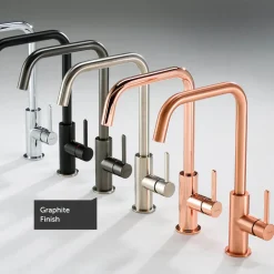 Abode Althia Single Lever Mono Kitchen Mixer - Graphite