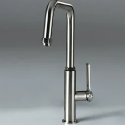 Abode Hex Industrial Single Lever Mono Kitchen Mixer Tap - Brushed Nickel