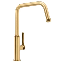 Abode Hex Industrial Single Lever Mono Kitchen Mixer Tap - Antique Brass