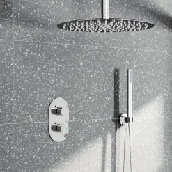Adele Concealed Shower Valve, Fixed Head & Shower Handset