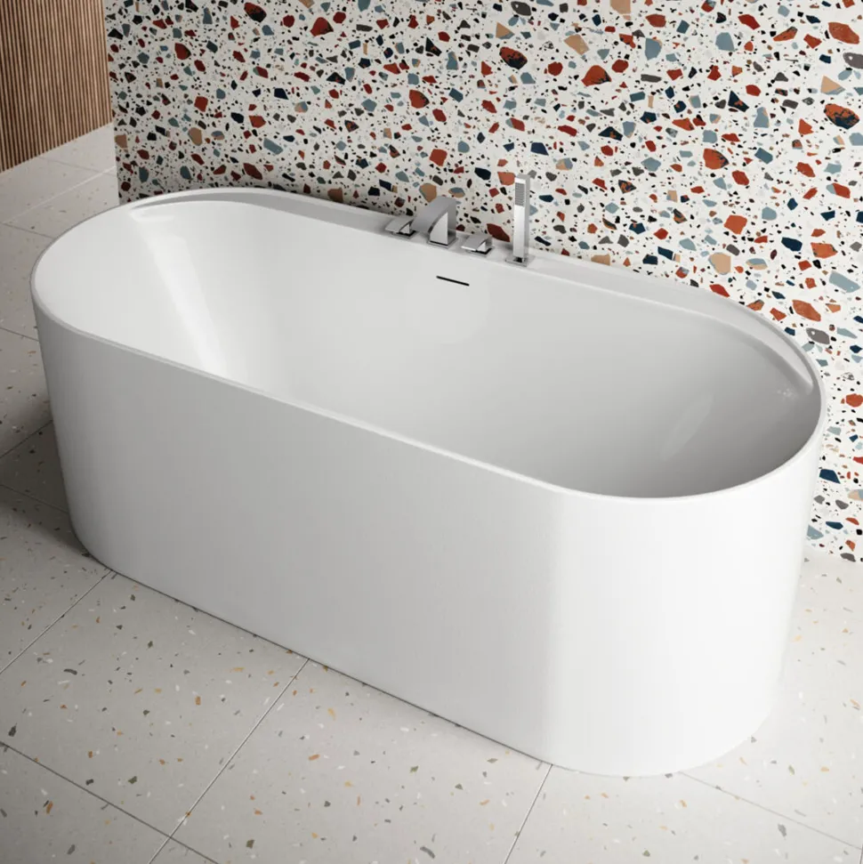 Alice Freestanding Bath with Integrated Tap Ledge - 1700 x 750mm