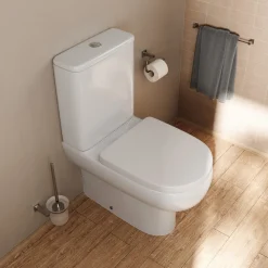 Anderson Rimless Back To Wall Close Coupled Toilet & Soft Close Seat
