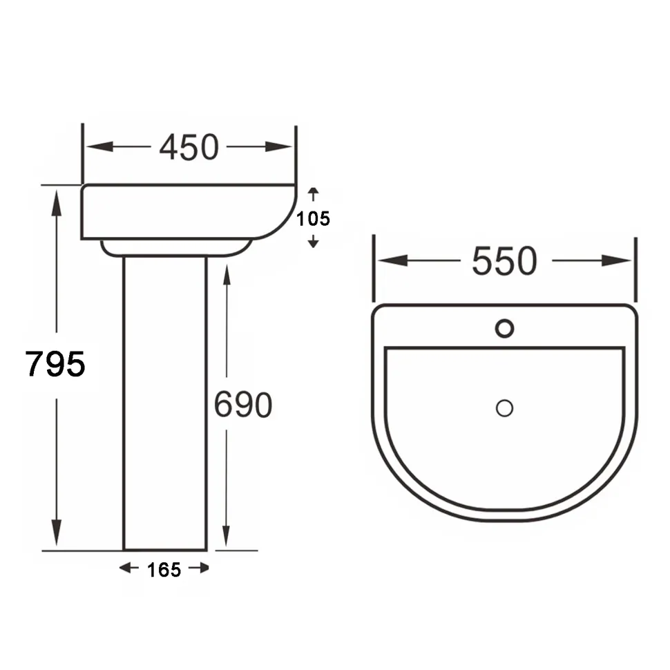 Anderson Rimless Toilet & Basin Bathroom Suite