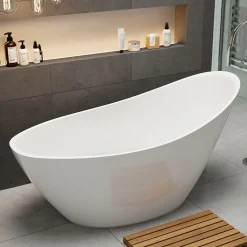 Andreia Acrylic White Freestanding Bath - 1500 x 720mm