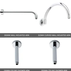 Arabella Traditional Concealed Shower Valve & Fixed Shower Head