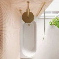 Armourcast Reinforced J Shaped Shower Bath with Panel & Shower Screen - 1700mm