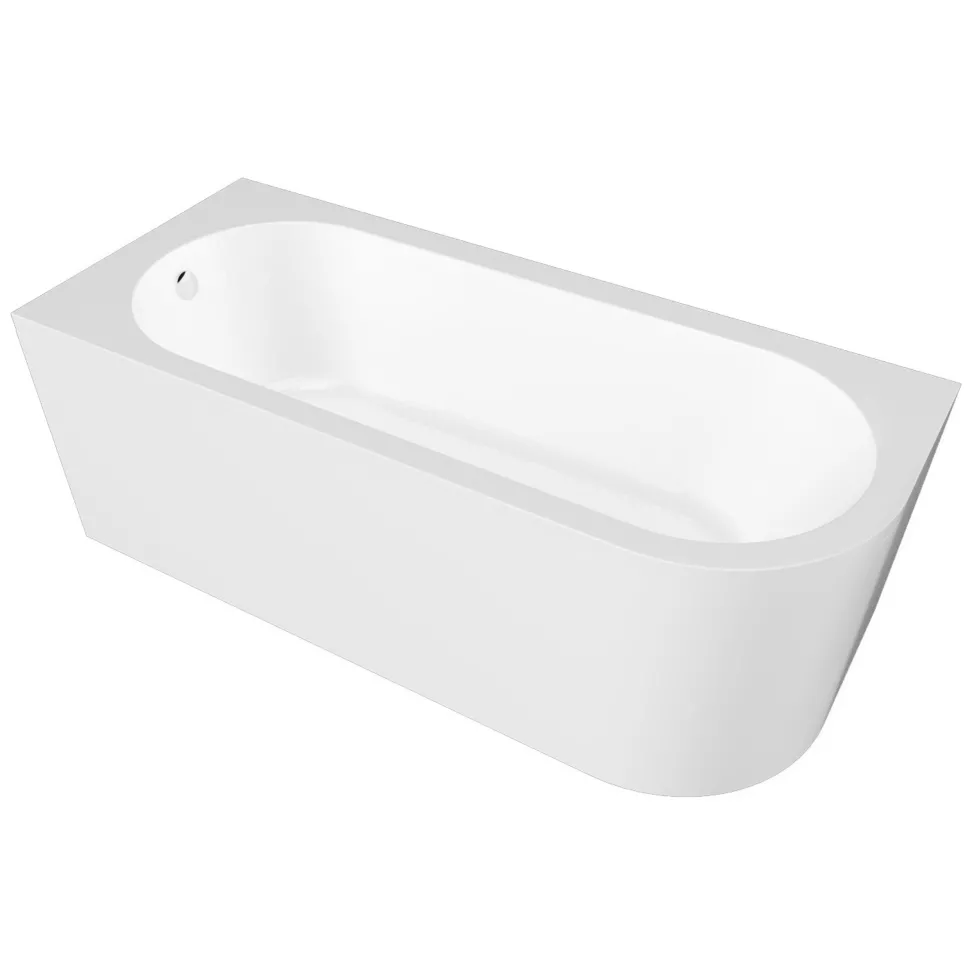 Armourcast Reinforced J-Shaped Single Ended Corner Bath & Panel - 1700mm