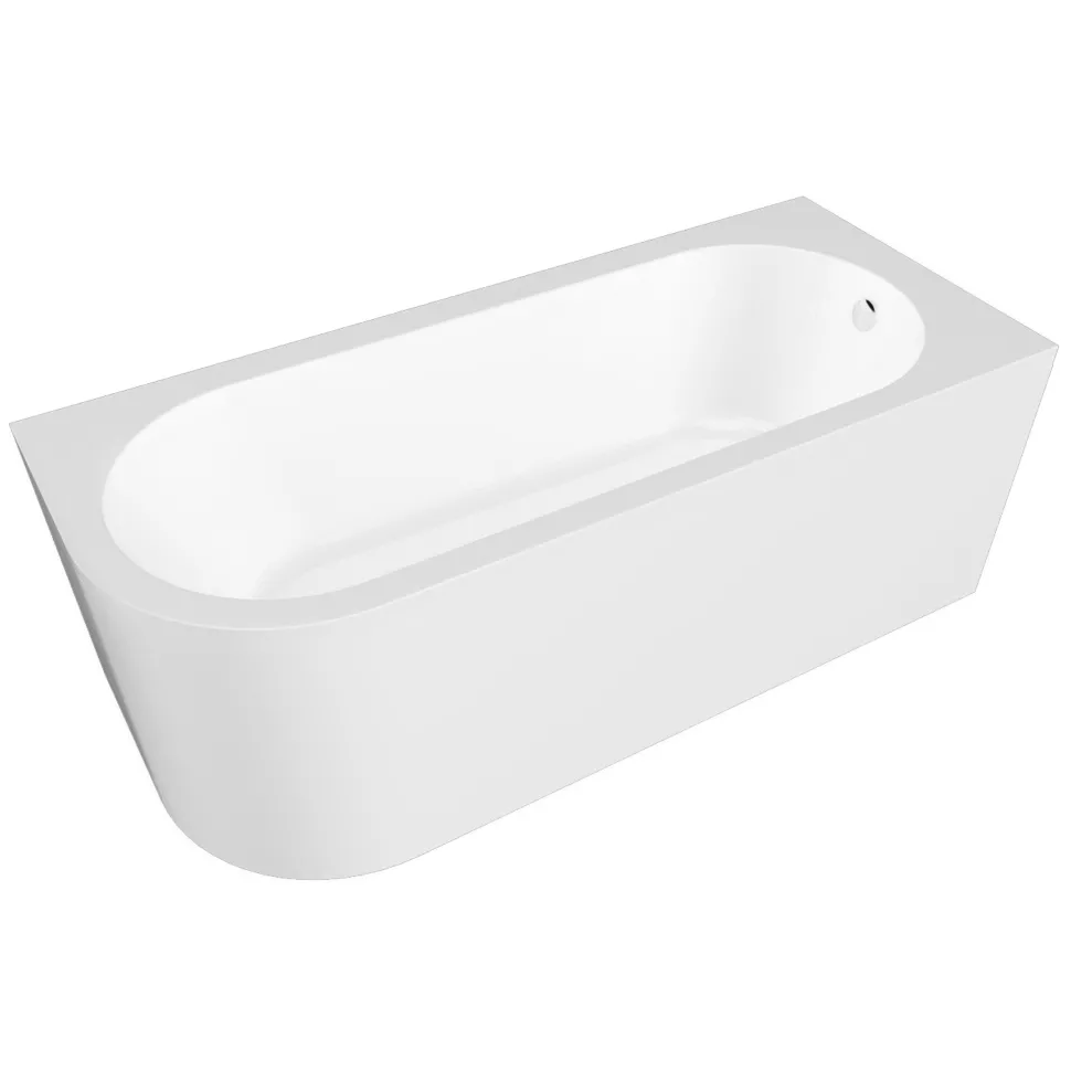 Armourcast Reinforced J-Shaped Single Ended Corner Bath & Panel - 1700mm