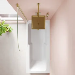 Armourcast Reinforced Keyhole Shower Bath with Shower Screen - 1700mm