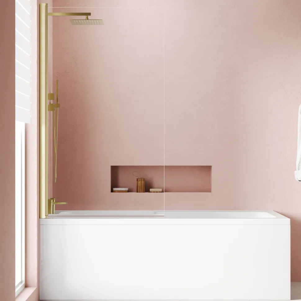 Armourcast Reinforced Keyhole Shower Bath with Shower Screen - 1700mm