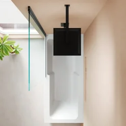 Armourcast Reinforced Keyhole Shower Bath with Shower Screen - 1700mm
