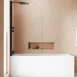 Armourcast Reinforced Keyhole Shower Bath with Shower Screen - 1700mm