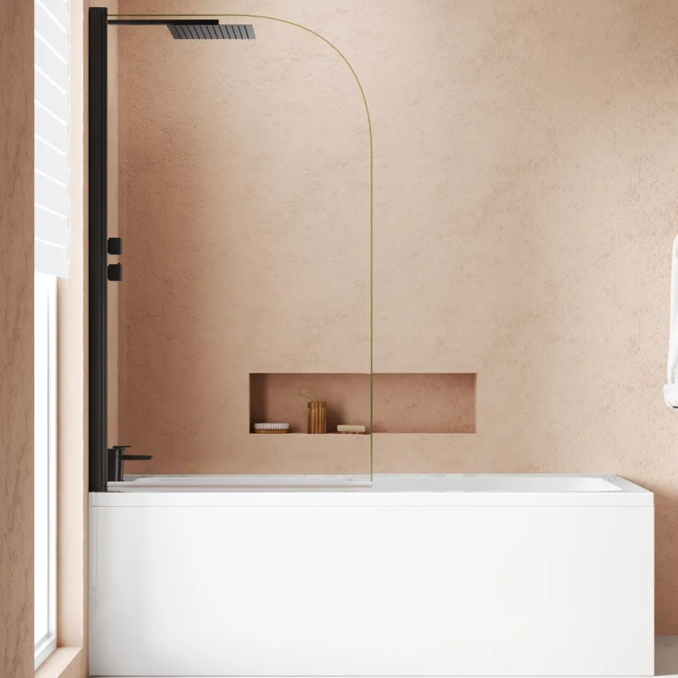 Armourcast Reinforced Keyhole Shower Bath with Shower Screen - 1700mm