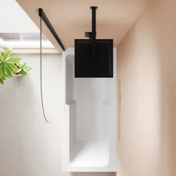 Armourcast Reinforced Keyhole Shower Bath with Shower Screen - 1700mm