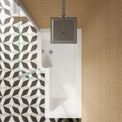 Armourcast Reinforced L Shape Single Ended Bath with Panel & Shower Screen - 1700 x 700