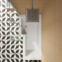 Armourcast Reinforced L Shape Single Ended Bath with Panel & Shower Screen - 1700 x 700