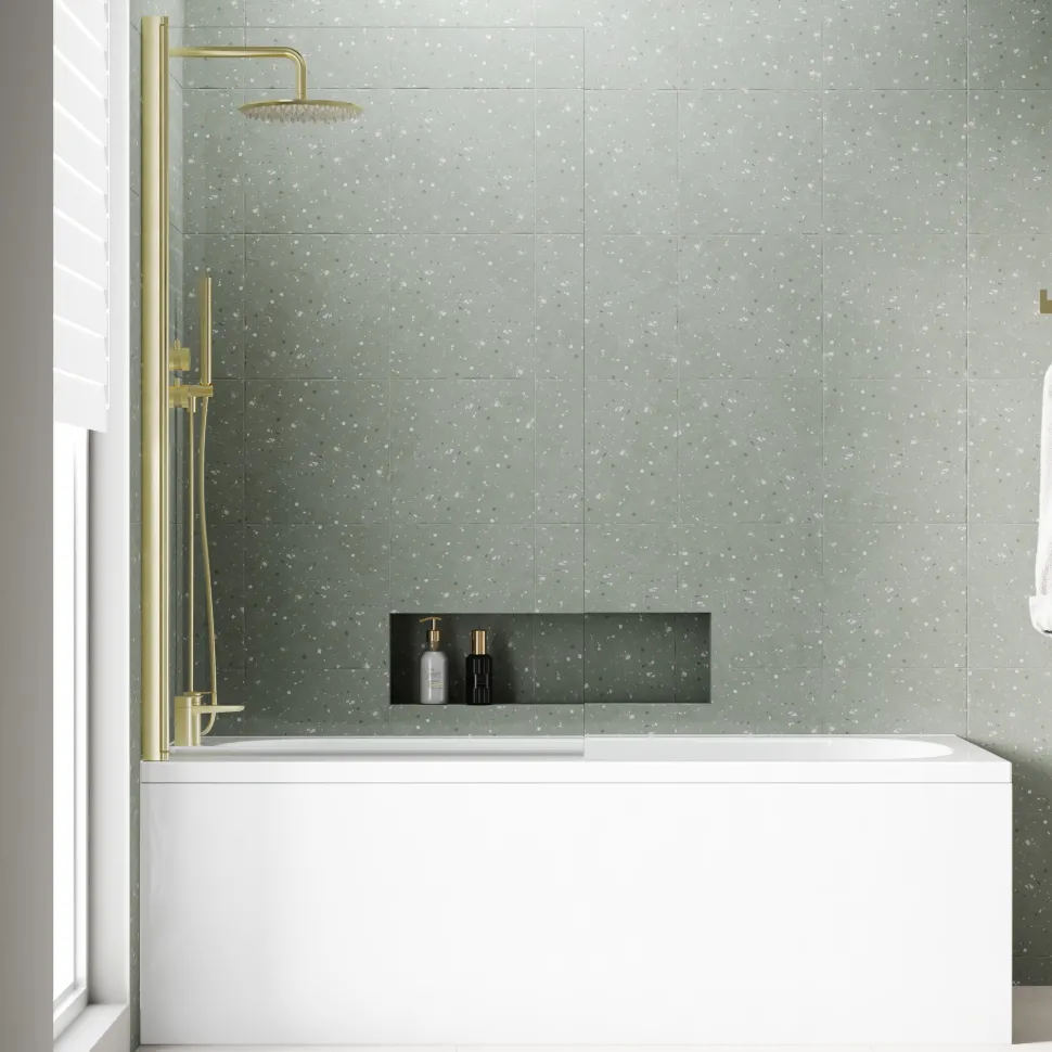 Armourcast Reinforced Single Ended Shower Bath & Shower Screen