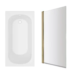 Armourcast Reinforced Single Ended Shower Bath & Shower Screen