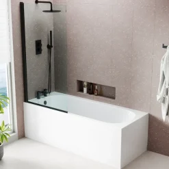 Armourcast Reinforced Single Ended Shower Bath & Shower Screen
