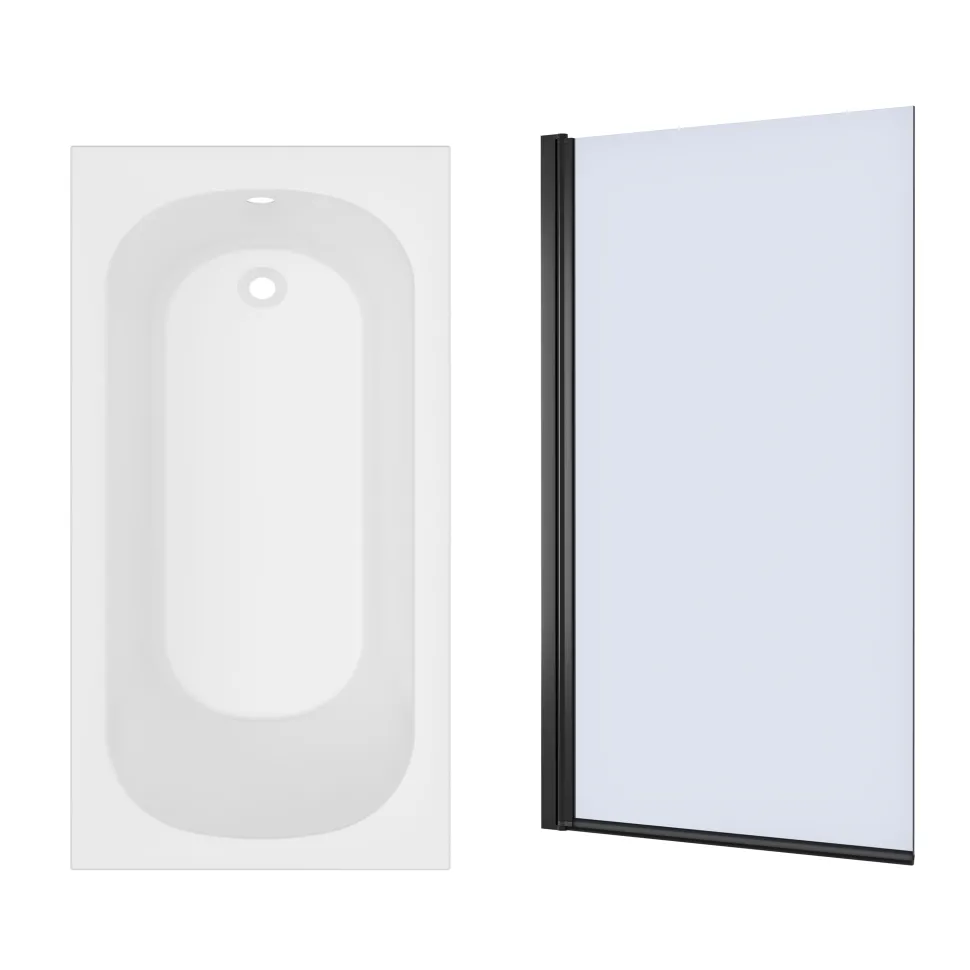 Armourcast Reinforced Single Ended Shower Bath & Shower Screen