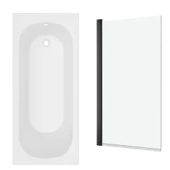 Armourcast Reinforced Single Ended Shower Bath & Shower Screen