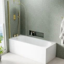 Armourcast Reinforced Single Ended Shower Bath & Shower Screen
