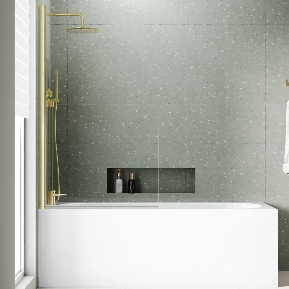 Armourcast Reinforced Single Ended Shower Bath & Shower Screen
