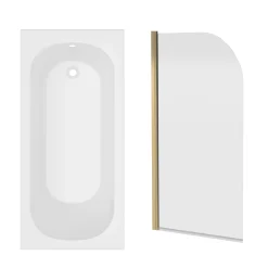 Armourcast Reinforced Single Ended Shower Bath & Shower Screen