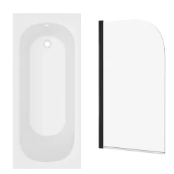 Armourcast Reinforced Single Ended Shower Bath & Shower Screen