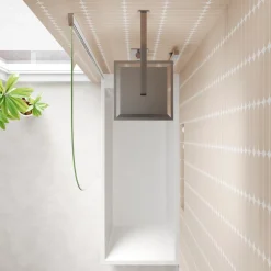 Armourcast Reinforced Slim Edge Square Single Ended Bath with Shower Screen - 1700mm