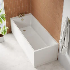 Armourcast Reinforced Slim Edge Square Single Ended Bath