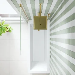 Armourcast Reinforced Straight Square Single Ended Bath with Shower Screen
