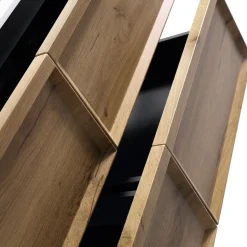 Aura 1200mm Wall Mounted Natural Oak Vanity Unit & Matt White Double Basin