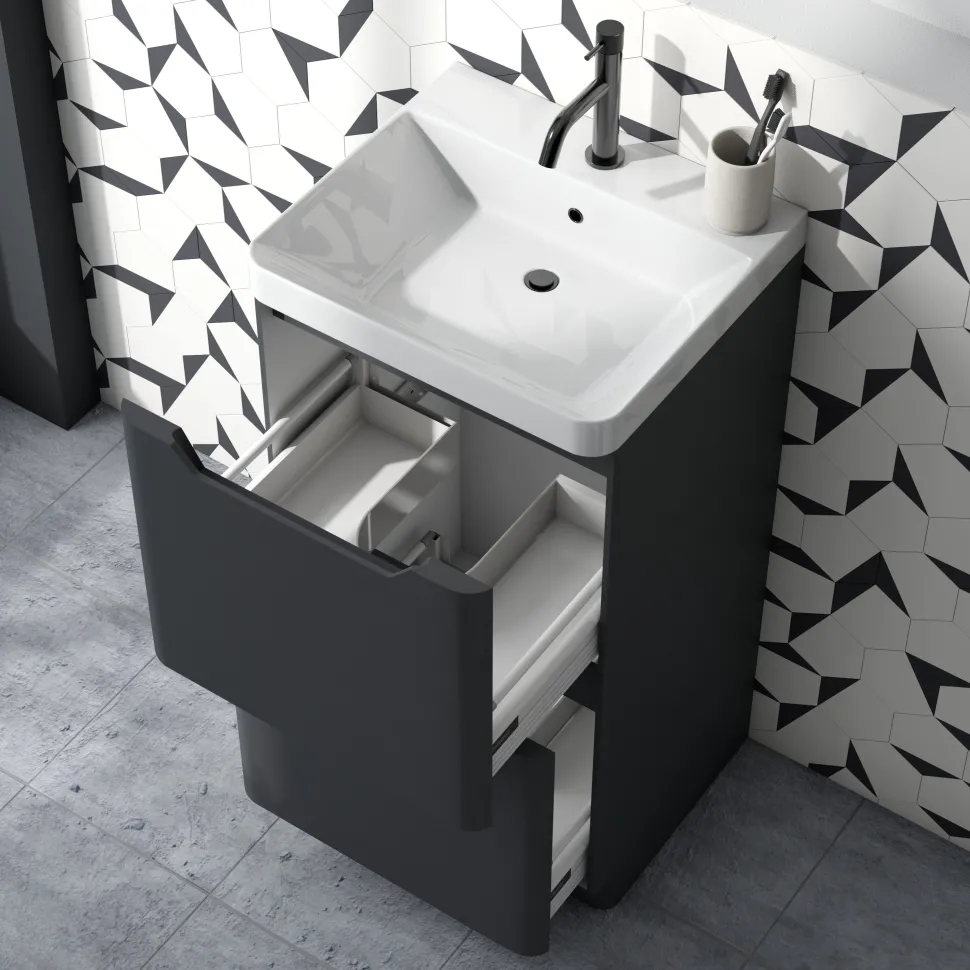 Ava 500mm Floorstanding Vanity Unit & Basin