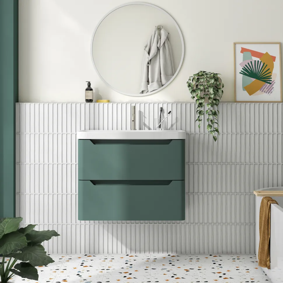 Ava 800mm Wall Hung Vanity Unit & Basin