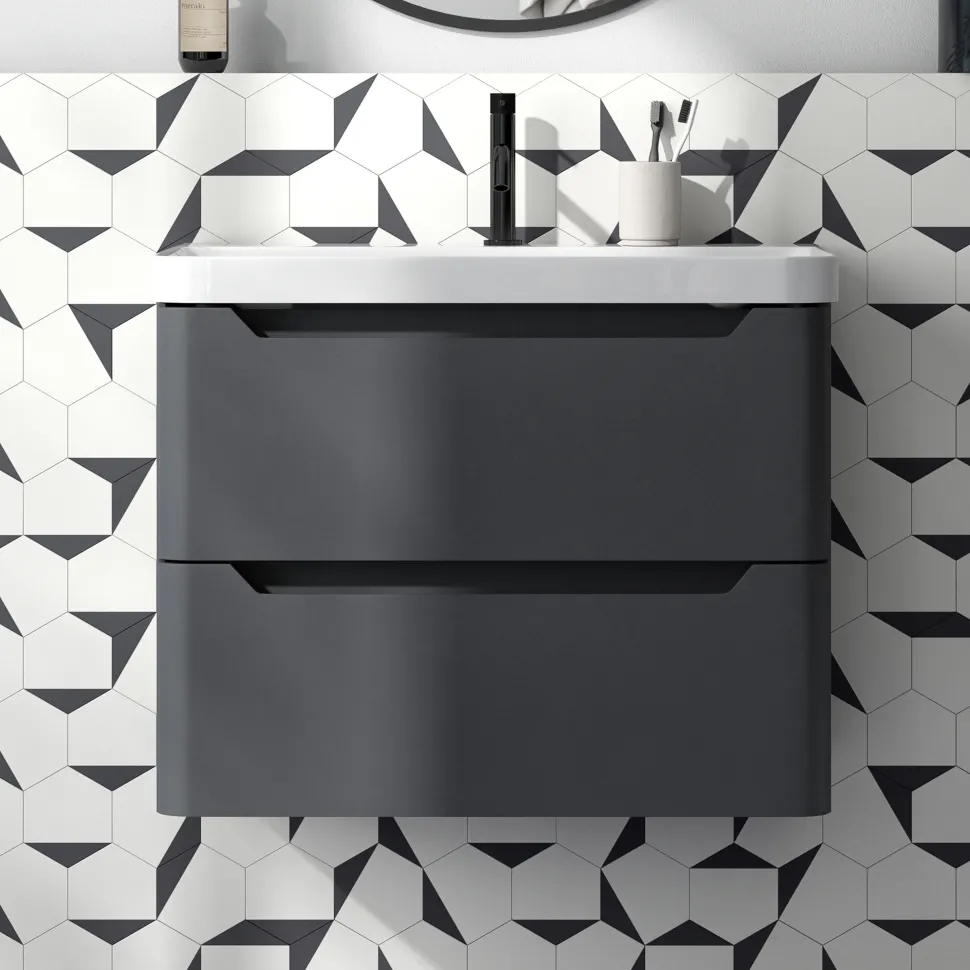 Ava 800mm Wall Hung Vanity Unit & Basin