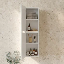 Ava 1400mm Wall Mounted Tall Storage Cabinet