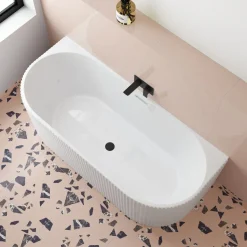 Billy Fluted Back to Wall Bath - 1700 x 780mm