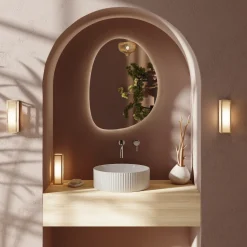 Billy Fluted Gloss White Round Countertop Basin - 360mm