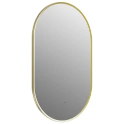 Billy LED Illuminated Oval Framed Mirror with Demister Pad & Colour Change Lights - 500 x 800mm