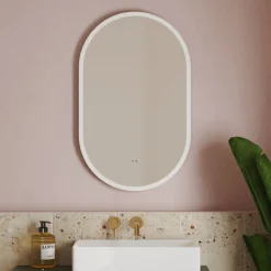 Billy LED Illuminated Oval Mirror with Demister Pad & Colour Change Lights - 500 x 800mm