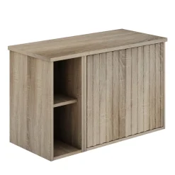 Billy 800mm Wall Hung Vanity Unit with Fluted Drawer Front & Countertop