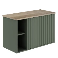 Billy 800mm Wall Hung Vanity Unit with Fluted Drawer Front & Countertop