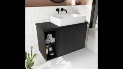 Billy 800mm Wall Hung Vanity Unit with Fluted Drawer Front & Countertop