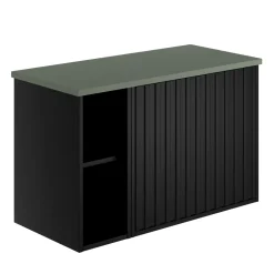Billy 800mm Wall Hung Vanity Unit with Fluted Drawer Front & Countertop