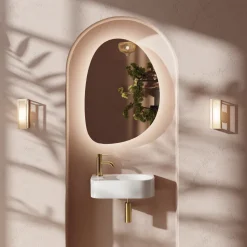 Billy Wall Hung Curved Cloakroom Basin - 400 x 215mm