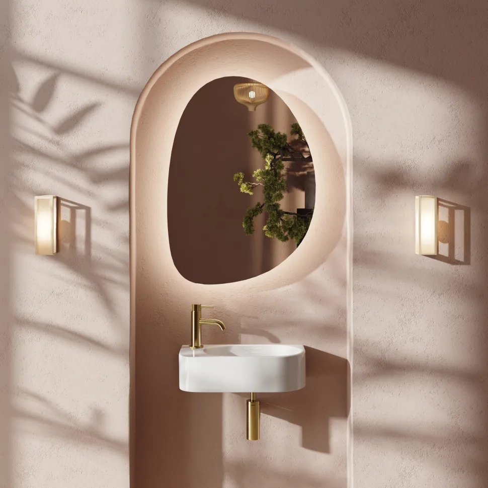 Billy Wall Hung Curved Cloakroom Basin - 400 x 215mm